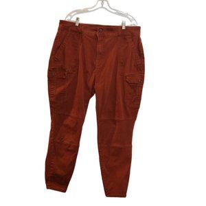 No Boundaries High Rise Cotton Brick Red Pockets Pants 21